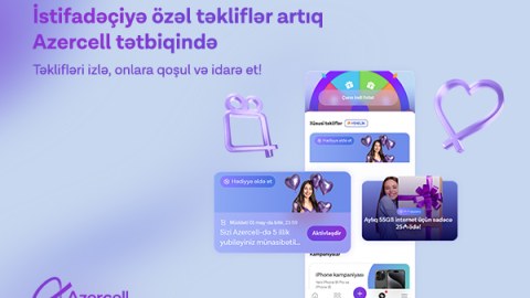 “Azercell” tətbiqində abunəçilərə özəl təkliflər!