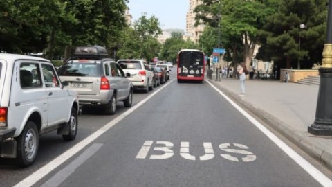 Bakıda 100 km-dən çox avtobus zolaqları çəkilib
