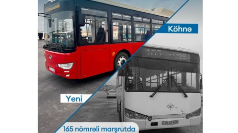 165 nömrəli marşrutun avtobusları təzələnir