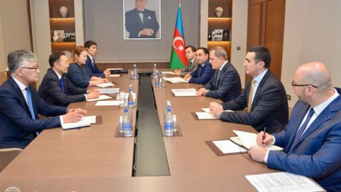 Ceyhun Bayramov Baş katiblə görüşüb