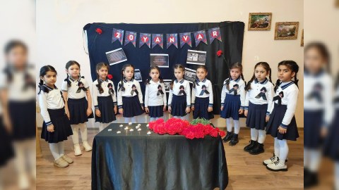 Pirallahıda 20 Yanvar faciəsinin qurbanları anılıb - FOTOLAR