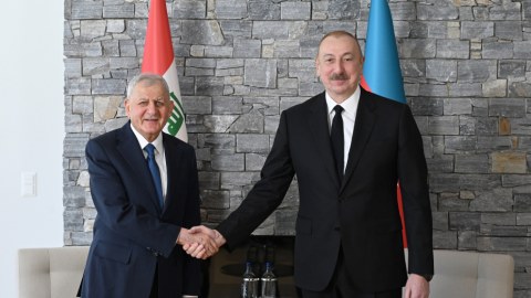 İlham Əliyev İraq Prezidenti ilə bir araya gəldi - FOTO