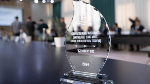 &ldquo;AzerGold&rdquo; ekoloji sahədə &ldquo;2024-cü ilin ən yaxşı tərəfdaşı&rdquo; nominasiyası üzrə təltif edilib