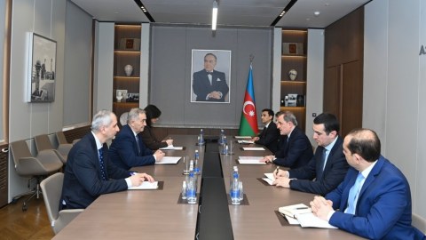 Ceyhun Bayramov baş katiblə görüşdü - FOTO