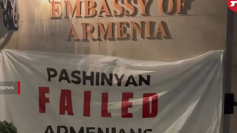Paşinyan ABŞ-də etirazla qarşılandı