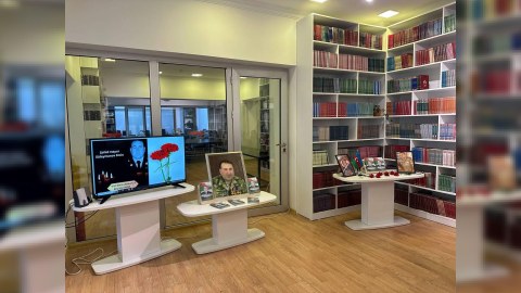 Şəhid mayorun xatirəsi anılıb - FOTOLAR