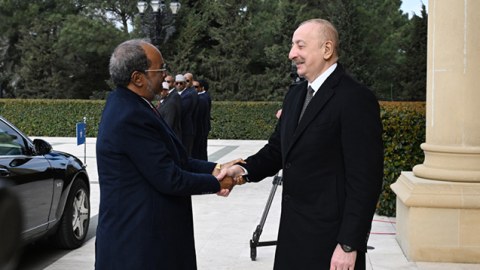 Somali Prezidentinin rəsmi qarşılanma mərasimi olub - FOTO