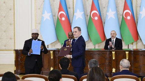 Azərbaycanla&nbsp;Somali arasında imzalanmış sənədlərin mübadiləsi oldu