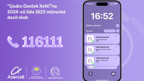 &ldquo;Qadın Dəstək Xətti&rdquo; 2024-cü il üzrə hesabatını açıqlayır