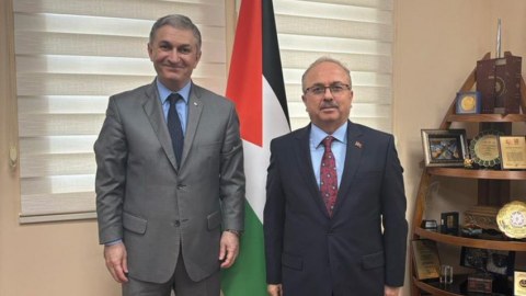 Türkiyə səfiri fələstinli həmkarı ilə görüşdü