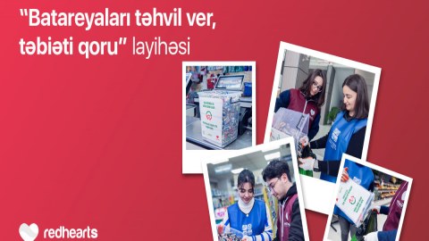 Qırmızı Ürəklər Fondunun ekoloji təşəbbüsü davam edir: 100 kq batareya toplanıb