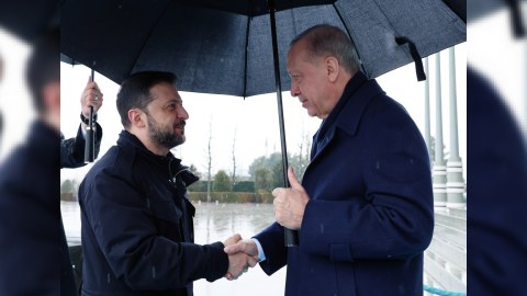 Ərdoğanla Zelenskinin görüşü BAŞLADI