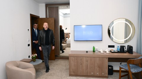 İlham Əliyev Xankəndidə açılışda - FOTOLAR