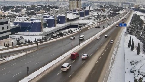 Yollarda vəziyyət necədir? - FOTOLAR