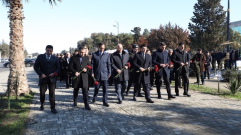Neftçalada Xocalı soyqırımının 33-cü ildönümü qeyd olunub - FOTOLAR