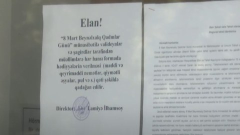 Müəllimlərə qoyduğu qadağaya özü əməl etmədi - VİDEO