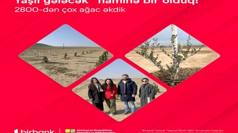 Birbank-lılar &ldquo;Yaşıl gələcək&rdquo; naminə 2800-dən çox ağac əkiblər