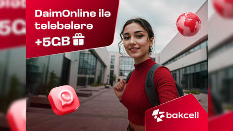 &ldquo;Bakcell&rdquo; DaimOnline ilə tələbələrə 5GB hədiyyə edir