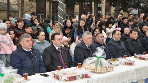 Mahir Süleymanlı Şabranda keçirilən bayram tədbirində iştirak edib
