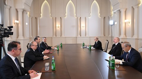 Türkiyəli nazir İlham Əliyevin qəbulunda
