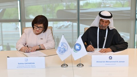 Sahibə Qafarova ilə Ahmed Aljarvan arasında Memorandum imzalandı