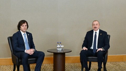 İlham Əliyev Kobaxidzeni qəbul etdi - FOTO