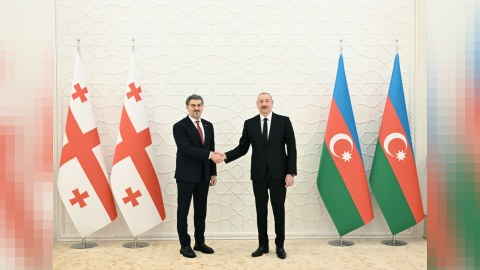 İlham Əliyev Gürcüstan Prezidenti ilə görüşüb