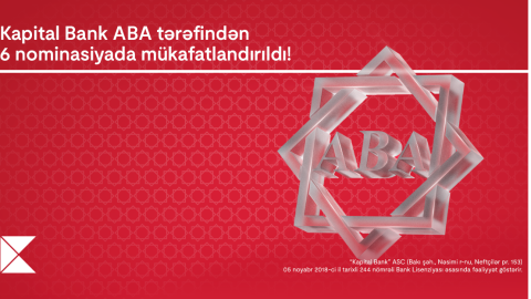 "Kapital Bank" 6 nominasiyada mükafatlandırıldı