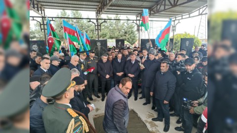 Şəhid Mübariz Hüseynov Suraxanıda dəfn olundu