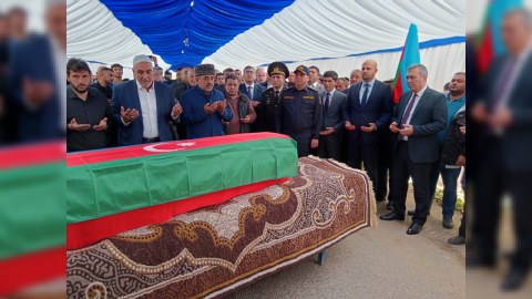 Cəbrayıllı şəhid Cocuq Mərcanlıda dəfn olundu - FOTOLAR