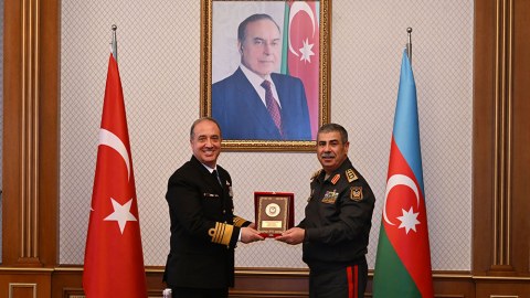 Zakir Həsənov Türkiyə HDQ komandanını qəbul edib - VİDEO
