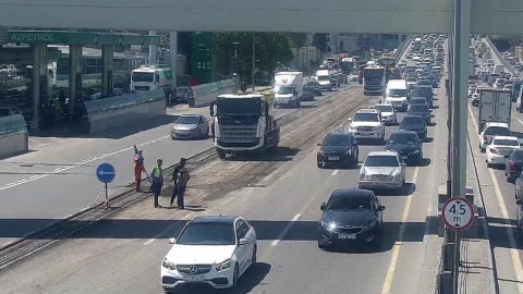 “Dərnəgül yolu”nda təmir - Tıxac yarandı