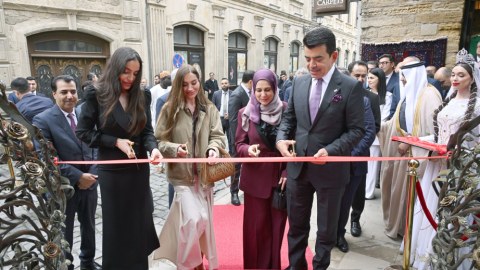 Leyla və Arzu Əliyevalar açılış mərasimində - FOTOLAR