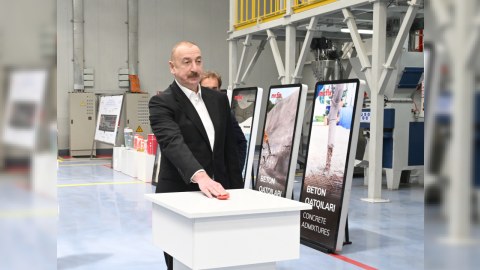 Prezident Sumqayıt Kimya Sənaye Parkında açılışlar etdi - FOTOLAR