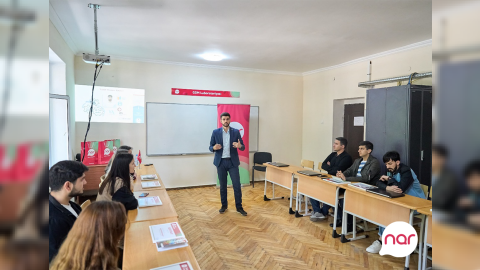 “Nar”ın dəstəyi ilə tələbələr üçün təlimlər keçirilib - FOTOLAR