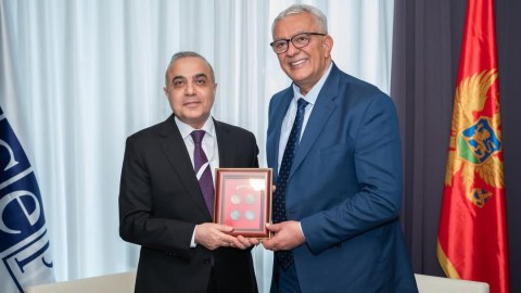 Azay Quliyev Monteneqro spikeri ilə görüşdü - FOTO