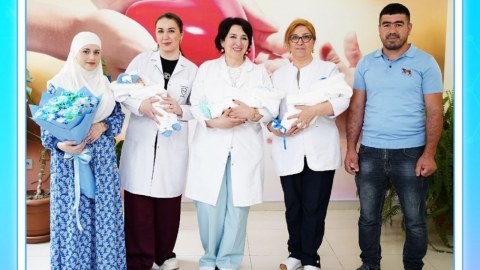 Qubada 12 il övladı olmayan qadın üçəm dünyaya gətirdi - FOTO