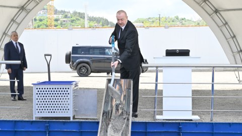 Şuşada dördüncü yaşayış kompleksinin təməli qoyuldu - FOTO