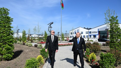 Prezident Kəngərli kəndinin birinci mərhələsinin açılışında