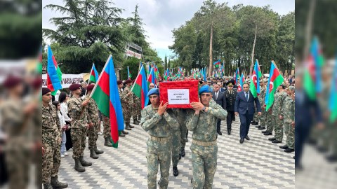Şəhid Miriş Rüstəmov Ağcabədidə dəfn edildi - FOTO