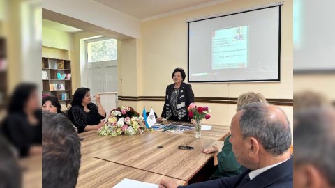 Gəncə Dövlət Universitetində ustad dərsi - FOTO