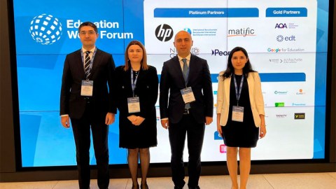 Elm və təhsil naziri Dünya Təhsil Forumunda - FOTO