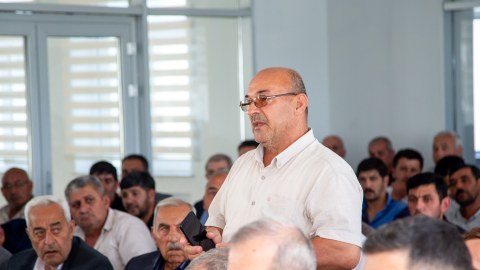 Salyanda Qızılağac kəndininsakinləri ilə görüş - FOTOLAR