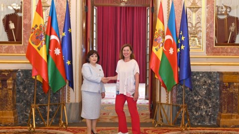 Sahibə Qafarova ispaniyalı həmkarı ilə görüşdü - FOTO