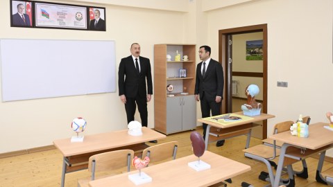 Prezident&nbsp;İsmayıllıda liseyin AÇILIŞINDA - FOTOLAR