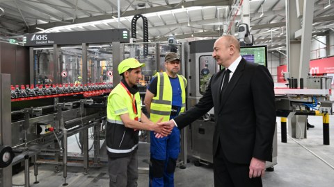 Prezident İsmayıllıda "Coca-Cola" zavodunun açılışında - FOTOLAR