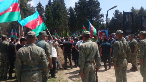 Şəhid Əsəddin Novruzov dəfn edildi
