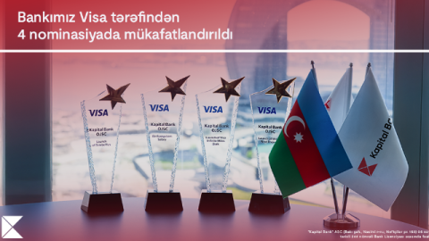 "Kapital Bank" Visa şirkəti tərəfindən 4 mükafata layiq görüldü