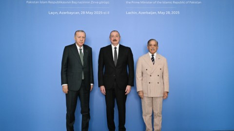 Laçında üç ölkə liderinin&nbsp;ZİRVƏ GÖRÜŞÜ - FOTOLAR