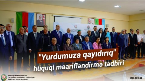 Vəkillər keçmiş məcburi köçkünlərə pulsuz hüquqi yardım göstərib - VİDEO